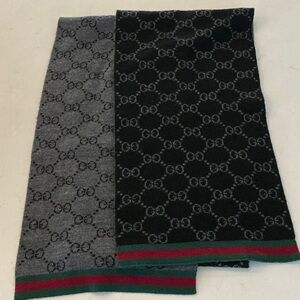 Gucci Black and Gray Scarf